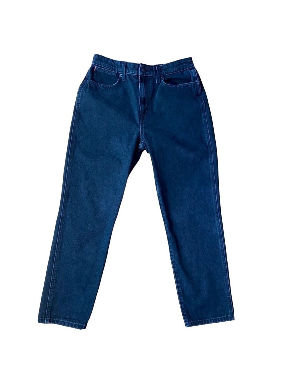 Sunday Best Mom jeans black 100% cotton denim high-rise waist straight leg  10